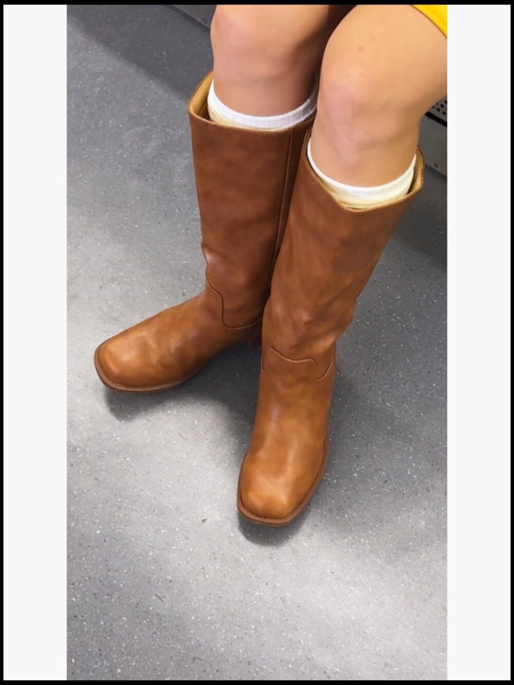 Knee High Boots Square Toe Chunky Block Heel Tall Boots Comfortable Low Heel - Picture 7 of 7